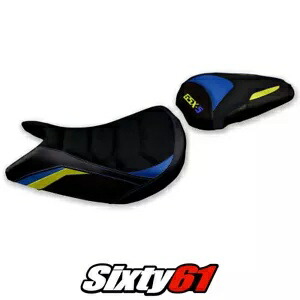 スズキ GSXS 1000 2015-2018 2019 2020 シートカバー Tappezzeria Ultragrip ブルー イエロー Suzuki GSXS 1000 2015-2018 2019 2020 Seat Cover Tappezzeria Ultragrip Blue Yellw 【並行輸入品】