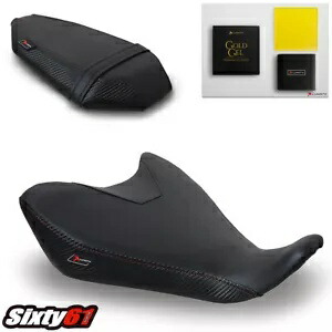 FZ07 MT07 シートカバー ゲル付き 2014-2017 Luimoto ヤマハ ブラック レッド ステッチ MT FZ FZ07 MT07 Seat Covers with Gel 2014-2017 Luimoto Yamaha Black Red Stitch MT FZ 【並行輸入品】