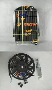 5列アルミラジエーター+ファン 1939 シボレーマスター 85 シボレー V8 コンバージョン AT 用 5Row Aluminum Radiator+FAN for 1939 Chevrolet Master 85 Chevy V8 Conversion AT 【並行輸入品】｜カスタムパーツ WORLD倉庫