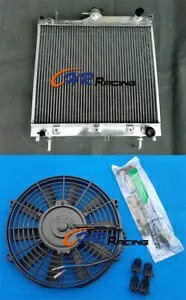 3ROW ラジエーター + ファンスズキジムニー/スムライ 1.3i 16V G13B/M13A 1998-2018 AT 3ROW Radiator+FAN For Suzuki Jimny/Sumurai 1.3i 16V G13B/M13A 1998-2018 AT 【並行輸入品】