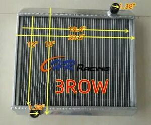 3ROW アルミラジエーター MG MGC GT 3.0L 1967-1969 1968 マニュアル用 3ROW Aluminum Radiator For MG MGC GT 3.0L 1967-1969 1968 MANUAL 【並行輸入品】