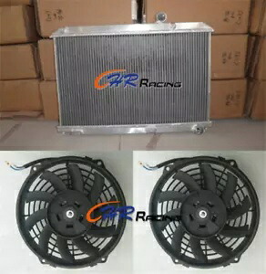 マツダ RX-8 RX8 SE17 1.3L 2003-2012 2004 2005 2006 MT アルミラジエーター + ファン For Mazda RX-8 RX8 SE17 1.3L 2003-2012 2004 2005 2006 MT Aluminum Radiator+FANS 【並行輸入品】
