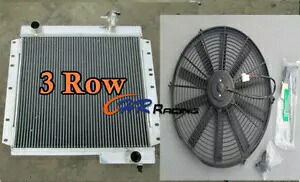 3 列アルミラジエーター + ファントヨタランドクルーザー 70-80 FJ40 FJ45 ガソリン MT 3 ROW Aluminum Radiator+Fan for Toyota Land Cruiser 70-80 FJ40 FJ45 Petrol MT 【並行輸入品】