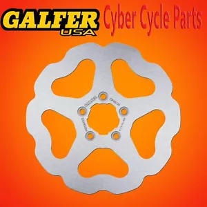 Galfer リアソリッドウェーブローター 2004-2007 HD ロードキングカスタム DF681W Galfer Rear Solid Wave Rotor For 2004-2007 HD Road King Custom DF681W 【並行輸入品】