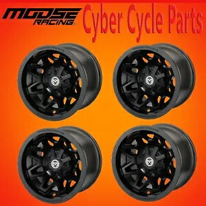 MOOSE レーシング ホイール 416B ブラック 15X7 4-156 5+2 0230-1182 (4 個セット) MOOSE RACING WHEEL 416B BLACK 15X7 4-156 5+2 0230-1182 (SET of 4) 【並行輸入品】