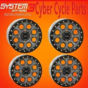 システム 3 SB7 BL ホイール 14X7 4+3(+10MM)4/137 マットチタン 07-23 Can-Am(4 個セット) SYSTEM 3 SB7 BL WHEEL 14X7 4+3(+10MM)4/137 MATTE TITANIUM 07-23 Can-Am(SET of 4) 【並行輸入品】｜カスタムパーツ WORLD倉庫