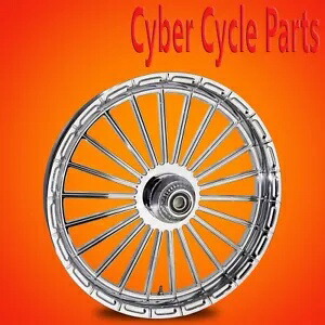 2000-2007 ハーレーダビッドソン ツーリング クローム 21 インチ フロント ホイール「カポネ」 2000-2007 Harley Davidson Touring Chrome 21" inch Front Wheel "Capone" 【並行輸入品】｜カスタムパーツ WORLD倉庫