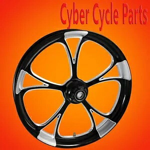 2024 ハーレーダビッドソン ブラック コントラスト 21 インチ フロント ホイール「リタリエイト」 2024 Harley Davidson Black Contrast 21" inch Front Wheel "Retaliate" 【並行輸入品】|カスタムパーツ WORLD倉庫