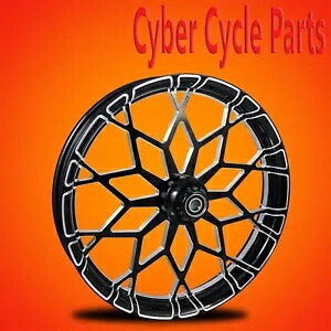2024 ハーレーダビッドソン ブラック コントラスト 21 インチ フロント ホイール "プロディジー" 2024 Harley Davidson Black Contrast 21" inch Front Wheel "Prodigy" 【並行輸入品】|カスタムパーツ WORLD倉庫