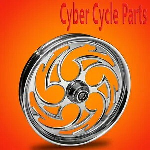 2008年以降 ハーレーダビッドソン ツーリング クローム 21インチ フロントホイール「プレデター」 2008 and Up Harley Davidson Touring Chrome 21" inch Front Wheel "Predator" 【並行輸入品】｜カスタムパーツ WORLD倉庫