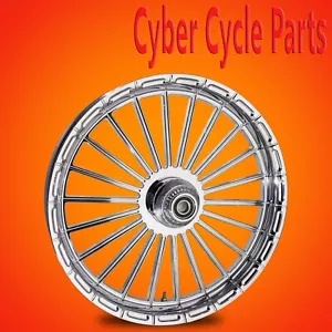 2008年以降 ハーレーダビッドソン ツーリング クローム 21インチ フロントホイール「カポネ」 2008 and Up Harley Davidson Touring Chrome 21" inch Front Wheel "Capone" 【並行輸入品】|カスタムパーツ WORLD倉庫