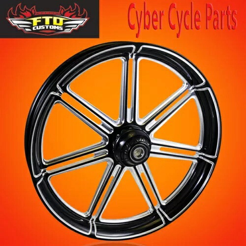2000-UP ハーレーダビッドソン ツーリング 23インチ フロント ホイール ブラック コントラスト "VALOR" 2000-UP Harley Davidson Touring 23"inch Front Wheel Black Contrast "VALOR" 【並行輸入品】|カスタムパーツ WORLD倉庫