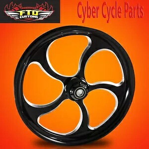 2000-UP ハーレーダビッドソン ツーリング 23 インチ フロント ホイール ブラック コントラスト "MAZE" 2000-UP Harley Davidson Touring 23"inch Front Wheel Black Contrast "MAZE" 【並行輸入品】｜カスタムパーツ WORLD倉庫