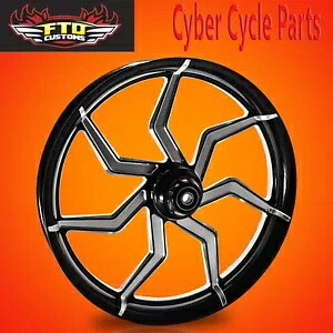 2000-UP ハーレーダビッドソン ツーリング 23インチ フロント ホイール ブラック コントラスト "SNIPER" 2000-UP Harley Davidson Touring 23"inch Front Wheel Black Contrast "SNIPER" 【並行輸入品】|カスタムパーツ WORLD倉庫