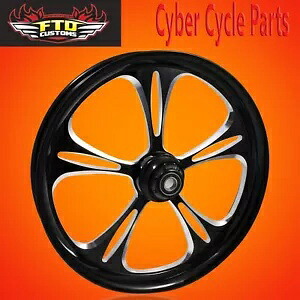 2000-UP ハーレーダビッドソン ツーリング 23インチ フロント ホイール ブラック コントラスト "RAPTOR" 2000-UP Harley Davidson Touring 23"inch Front Wheel Black Contrast "RAPTOR" 【並行輸入品】|カスタムパーツ WORLD倉庫