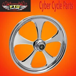 2000-UP ハーレーダビッドソン ツーリング クローム カスタム 23 インチ フロント ホイール "5-BLADE" 2000-UP Harley Davidson Touring Chrome Custom 23"inch Front Wheel "5-BLADE" 【並行輸入品】|カスタムパーツ WORLD倉庫
