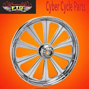 2000-UP ハーレー ツーリング クローム 23 インチ フロント ホイール "REDEMPTION" by FTD Customs 2000-UP Harley Touring Chrome 23" inch Front Wheel "REDEMPTION" by FTD Customs 【並行輸入品】｜カスタムパーツ WORLD倉庫