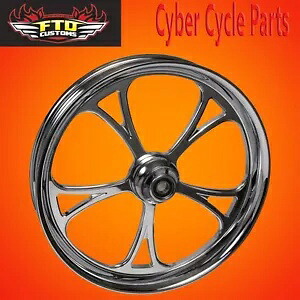 2000-UP ハーレー ツーリング クローム 23インチ フロント ホイール "サイクロン" by FTD Customs 2000-UP Harley Touring Chrome 23" inch Front Wheel "CYCLONE" by FTD Customs 【並行輸入品】｜カスタムパーツ WORLD倉庫