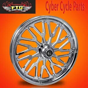 2000-UP ハーレーダビッドソン ツーリング クローム 23インチ フロント ホイール "ミッション" FTD Customs 2000-UP Harley Davidson Touring Chrome 23"inch Front Wheel "MISSION" FTD Customs 【並行輸入品】｜カスタムパーツ WORLD倉庫