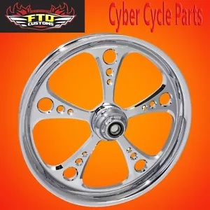 2000-UP ハーレーダビッドソン ツーリング クローム 23 インチ フロント ホイール "3-SHOT" FTD Customs 2000-UP Harley Davidson Touring Chrome 23"inch Front Wheel "3-SHOT" FTD Customs 【並行輸入品】|カスタムパーツ WORLD倉庫