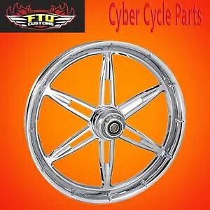 2000-UP ハーレーダビッドソン ツーリング クローム カスタム 23インチ フロント ホイール "6IX SHOT" 2000-UP Harley Davidson Touring Chrome Custom 23"inch Front Wheel "6IX SHOT" 【並行輸入品】|カスタムパーツ WORLD倉庫