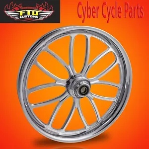 2000-UP ハーレーダビッドソン ツーリング クローム カスタム 23 インチ フロント ホイール "VIPER" 2000-UP Harley Davidson Touring Chrome Custom 23"inch Front Wheel "VIPER" 【並行輸入品】｜カスタムパーツ WORLD倉庫