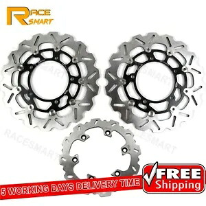 スズキ隼 GSX1300R 2008 - 2015 2009 2010 フロントリアブレーキディスクローター For Suzuki Hayabusa GSX1300R 2008 - 2015 2009 2010 Front Rear Brake Disc Rotors 【並行輸入品】|カスタムパーツ WORLD倉庫