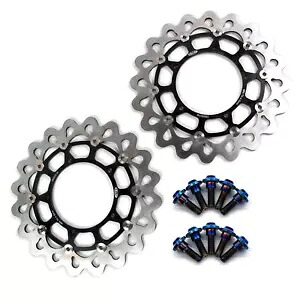フロントブレーキローター + 取り付けボルトネジヤマハ YZF R1 YZF R1M 2015 - 2021 Front Brake Rotors + Mounting Bolts Screws For Yamaha YZF R1 YZF R1M 2015 - 2021 【並行輸入品】
