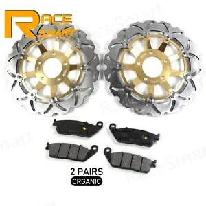 フロントブレーキディスクローター + パッドスズキ RF600R 1993 - 1997 RF 600 R 1994 1995 Front Brake Discs Rotors + Pads For Suzuki RF600R 1993 - 1997 RF 600 R 1994 1995 【並行輸入品】