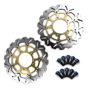 フロントブレーキローター + 取り付けボルトスズキ GSXR 600 750 06-07 GSXR1000 05-08 Front Brake Rotors + Mounting Bolts For Suzuki GSXR 600 750 06-07 GSXR1000 05-08 【並行輸入品】