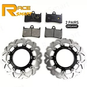 フローティングフロントブレーキディスクローター有機パッドヤマハ FZ6 Fazer S2 2007 2008 Floating Front Brake Discs Rotors Organic Pads For Yamaha FZ6 Fazer S2 2007 2008 【並行輸入品】