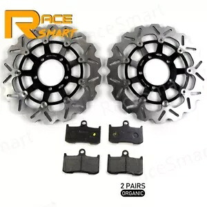 ストリートトリプル 675 R 2009 2010 2011 2012 フロントブレーキローターディスク + パッドセット For Street Triple 675 R 2009 2010 2011 2012 Front Brake Rotors Discs + Pads Set 【並行輸入品】 56,870円
