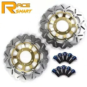 フロントブレーキローターディスク + ボルトネジトライアンフストリートトリプル 675R 2009-2012 Front Brake Rotors Discs + Bolts Screws For Triumph Street Triple 675R 2009-2012 【並行輸入品】|カスタムパーツ WORLD倉庫