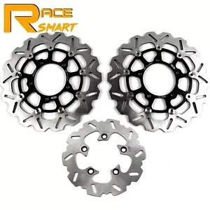 スズキ GSXR1000 2005 2006 2007 2008 GSX-R 1000 フロントリアブレーキディスクローター For Suzuki GSXR1000 2005 2006 2007 2008 GSX-R 1000 Front Rear Brake Discs Rotors 【並行輸入品】｜カスタムパーツ WORLD倉庫 58,685円