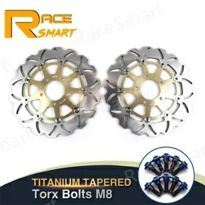 フロントブレーキローターディスク + 取付ボルトスズキ Vstrom DL650 2004 2005 2006 Front Brake Rotors Discs + Mounting Bolts For Suzuki Vstrom DL650 2004 2005 2006 【並行輸入品】