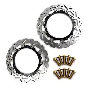 フロントブレーキローター + 取り付けボルト BMW S1000XR 2015-2021 R1250RT 2019-2022 Front Brake Rotors + Mounting Bolts For BMW S1000XR 2015-2021 R1250RT 2019-2022 【並行輸入品】
