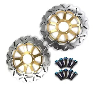Ducati 749 999 S/R 2002-2007 フロントブレーキディスクローター + 取り付けボルトネジ For Ducati 749 999 S/R 2002-2007 Front Brake Disc Rotors + Mounting Bolts Screws 【並行輸入品】|カスタムパーツ WORLD倉庫