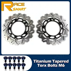 フロントブレーキディスクローター + ボルトネジヤマハ MT-03 2006-2011 FZ09 2014-2017 Front Brake Disc Rotors + Bolts Screws For Yamaha MT-03 2006-2011 FZ09 2014-2017 【並行輸入品】