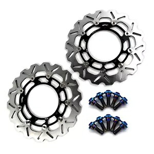 フロントブレーキディスクローター + 取り付けボルトネジヤマハ Fazer 8 FZ8 2010-2015 Front Brake Disc Rotors + Mounting Bolts Screws For Yamaha Fazer 8 FZ8 2010-2015 【並行輸入品】|カスタムパーツ WORLD倉庫