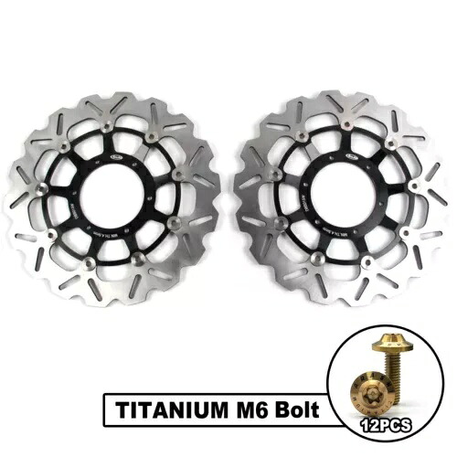 フロントブレーキディスクローター + 取り付けボルトネジホンダ CB 1284 1300 2003-2008 Front Brake Disc Rotors + Mounting Bolts Screws For Honda CB 1284 1300 2003-2008 【並行輸入品】|カスタムパーツ WORLD倉庫