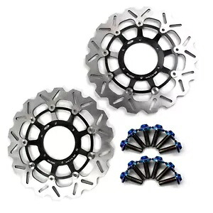 ホンダ CBR600RR 2003-2022 フロントブレーキローターディスク + M6 取り付けボルトネジ For Honda CBR600RR 2003-2022 Front Brake Rotors Discs + M6 Mounting Bolts Screws 【並行輸入品】｜カスタムパーツ WORLD倉庫