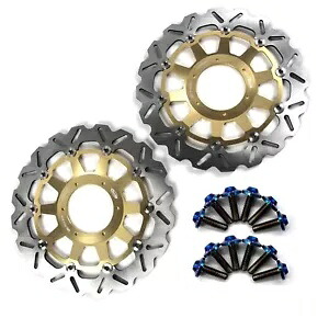 フロントブレーキディスクローター + 取り付けボルトホンダ CBR929RR 00-01 CBR954RR 02-03 Front Brake Disc Rotors + Mounting Bolts For Honda CBR929RR 00-01 CBR954RR 02-03 【並行輸入品】|カスタムパーツ WORLD倉庫
