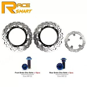 フロントリアブレーキディスクローター + 取り付けボルトネジ BMW S1000XR 2015 - 2021 Front Rear Brake Disc Rotors + Mounting Bolts Screws For BMW S1000XR 2015 - 2021 【並行輸入品】｜カスタムパーツ WORLD倉庫