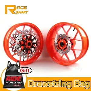 ネオンオレンジフロントリアホイールリム + ブレーキローターホンダ CBR1000RR 2006-2016 Neon Orange Front Rear Wheels Rims + Brake Rotors For Honda CBR1000RR 2006-2016 【並行輸入品】