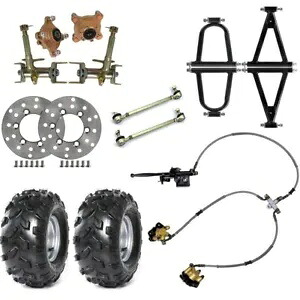 ゴーカート 4 スタッドハブ サスペンション ショック スイング アーム アッパー ロア ステアリング コンプリート キット Go Kart 4 Stud Hub Suspension Shock Swing Arm Upper Lower Steering Complete Kit 【並行輸入品】|カスタムパーツ WORLD倉庫