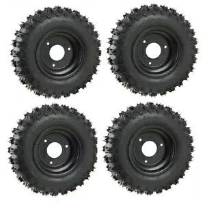 4 つの 6 インチ 4.10-6 タイヤ リム ホイール 3 ラグ 410-6 ATV クワッド バイク トラック トロリー用 Four 6\