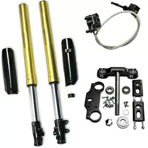 フロントフォークトリプルクランプディスクブレーキ CRF50 125cc SSR 110 150cc ピットバイクアポロ用 Front Fork Triple Clamp Disc Brake for CRF50 125cc SSR 110 150cc pit bike Apollo 【並行輸入品】