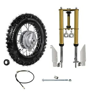 フロントフォークトリプルホイール 2.50-10 タイヤリムドラムブレーキピットバイク CRF50 TTR50 DRZ Front Fork Triple Wheel 2.50-10 Tire Rim Drum Brake for Pit Bike CRF50 TTR50 DRZ 【並行輸入品】