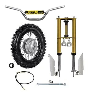 フロントフォークアセンブリ 2.50-10 ホイールタイヤ 7/8 インチハンドルバー CRF50 XR50 JR50 SSR 用 Front Forks Assembly 2.50-10 Wheel Tire 7/8\