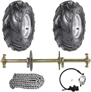 32 インチ ゴーカート リア アクスル キット 7 インチ ホイール ブレーキ チェーン 428 スプロケット ハブ ゴーカート ATV 32\